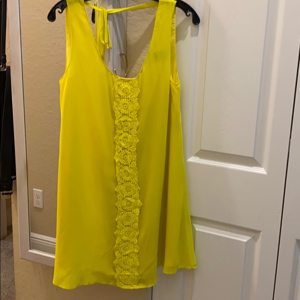 Bright yellow dress